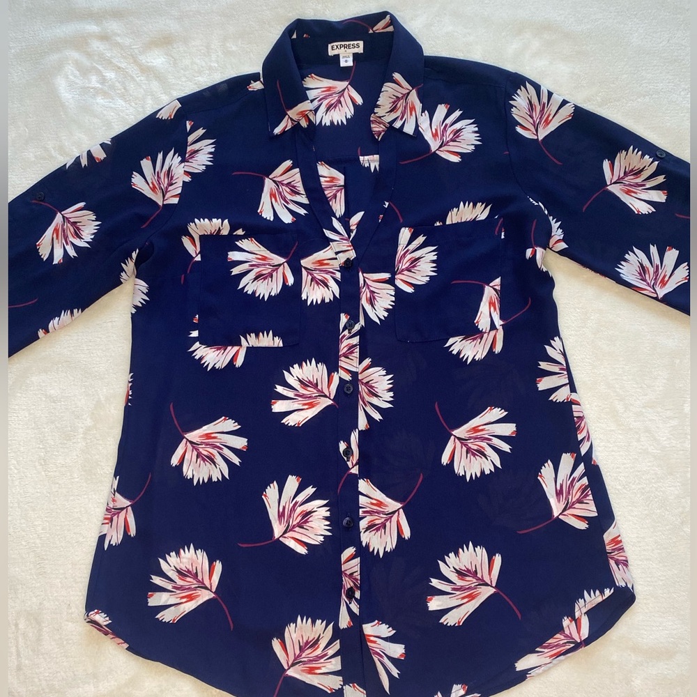 Express Floral Long Sleeve Blouse
